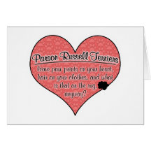 Parson Russell Terrier Paw Prints Dog Humor Greeting Card