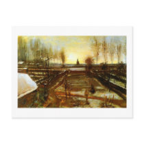 Parsonage Garden in Snow, Vincent van Gogh Postcard