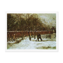 Parsonage Garden in Snow, Vincent van Gogh Postcard