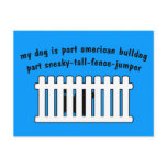 Part American Bulldog Part Fence-Jumper Post Card