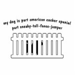 Part American Cocker Spaniel Part Fence-Jumper Cut Outs