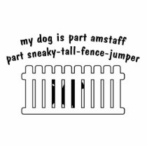 Part AmStaff Part Fence-Jumper Photo Cutout