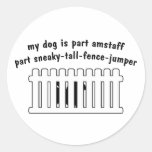Part AmStaff Part Fence-Jumper Stickers