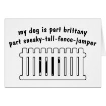Part Brittany Part Fence-Jumper Greeting Card