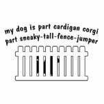 Part Cardigan Corgi Part Fence-Jumper Cut Outs