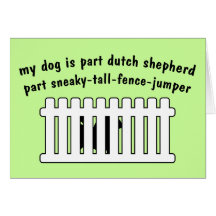 Part Dutch Shepherd Part Fence-Jumper Card