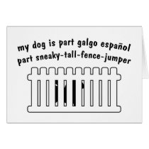 Part Galgo Espanol Part Fence-Jumper Card