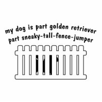 Part Golden Retriever Part Fence-Jumper Cut Outs