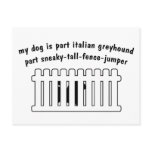 Part Italian Greyhound Part Fence-Jumper Post Cards