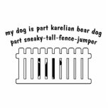 Part Karelian Bear Dog Part Fence-Jumper Photo Sculptures