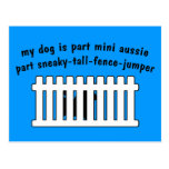 Part Mini Aussie Part Fence-Jumper Postcards