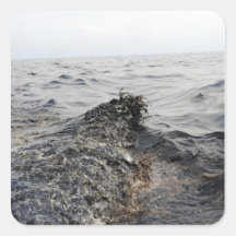 Part of an oil slick in the Gulf of Mexico Square Stickers