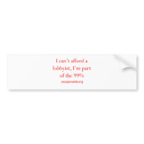 Part of the 99% bumper sticker