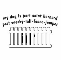 Part Saint Bernard Part Fence-Jumper Photo Cut Outs