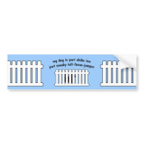 Part Shiba Inu Part Fence-Jumper Bumper Stickers