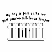 Part Shiba Inu Part Fence-Jumper Photo Sculpture