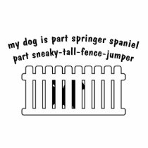 Part Springer Spaniel Part Fence-Jumper Photo Cutouts