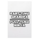 Part Time Grandpa...Full Time Ninja Personalized Stationery