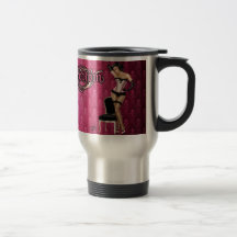 Parte inferior subió chica Pin-para arriba por Cha Taza De Café