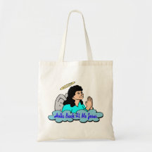 Parte posterior del Holla en mí Jesús Bolsas De Mano