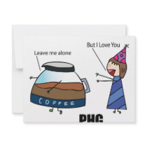 Parth Hat Girl Loves Coffee! invitations by henrym56 Parth Hat Girl Loves Coffee! invitations