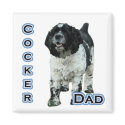 Parti Cocker Spaniel Dad 4 - Magnert magnets by GreyWolfCreation Parti Cocker Spaniel Dad 4 - Magnert magnets