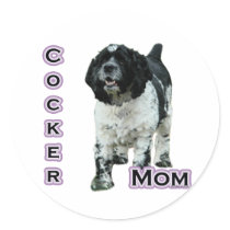 Parti Cocker Spaniel Mom 4 - Sticker by GreyWolfCreation Parti Cocker Spaniel Mom 4 - Sticker