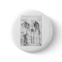 Partial Ribs and Pelvic Vintage Skeletal Diagram Pins