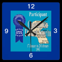 Participant Operation Desert Storm 1991 wall clocks