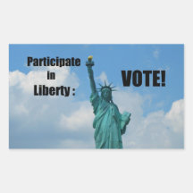 Participate in Liberty: VOTE! Rectangle Sticker
