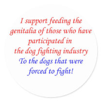 Participation in dog fighting stickers