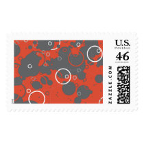 Particle Collider - Red Abstract Postage postage by billoneil Particle Collider - Red Abstract Postage postage