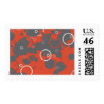 Particle Collider - Red Abstract Postage