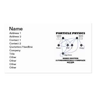 Particle Physics Makes Matter A Fundamentally Business Cards