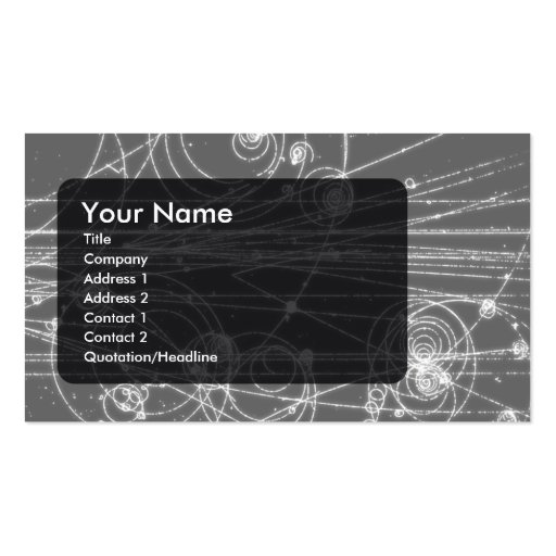Particles business card (front side)
