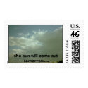 parting clouds, the sun will come out tomarrow.... postage