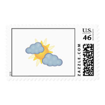 partly cloudy postage stamps