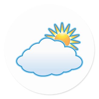 partly cloudy sticker