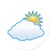 partly cloudy stickers