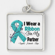 Partner - Ovarian Cancer Ribbon Keychain