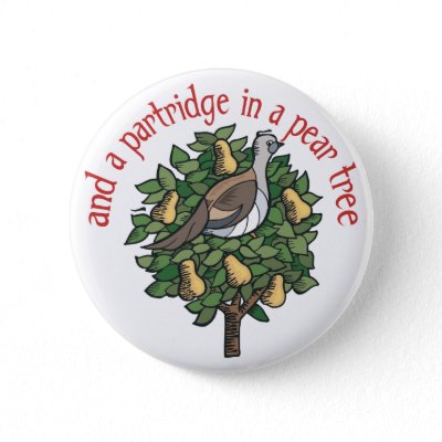 Partridge in a Pear Tree buttons