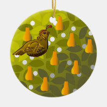 Partridge in a Pear Tree Christmas Tree Ornaments