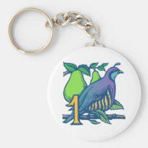 Partridge in a Pear Tree Keychain