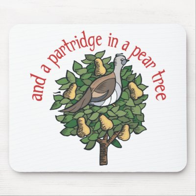 Partridge in a Pear Tree mousepads