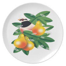 Partridge in a Pear Tree Party Plates
