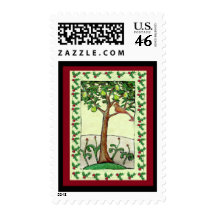 PARTRIDGE IN A PEAR TREE POSTAGE STAMPS