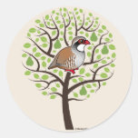 A Partridge in a Pear Tree Round Sticker
