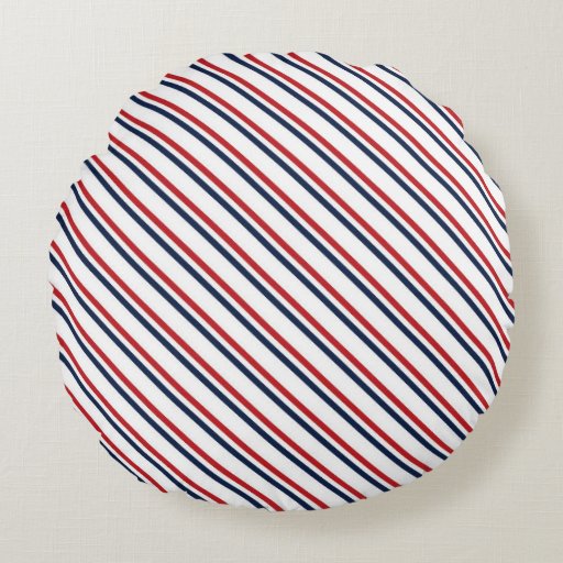 Partriotic pattern round pillow Zazzle