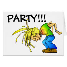 Party Animal Heavy Metal Mosh Pit HeadBanger Cards
