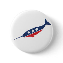 Party Animal - Narwhal buttons by CityRoyalty Party Animal - Narwhal buttons